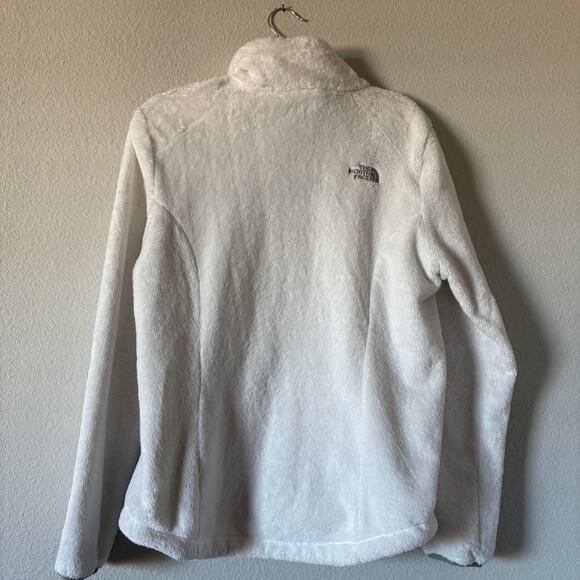 North Face SWomens Large Ositi Fuzzy Fleece Mock neck full zip Cream - Picture 2 of 7